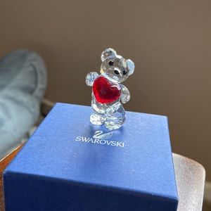 Swarovski crystal heart bear
